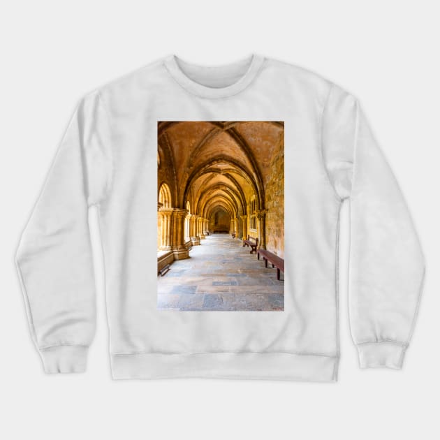 The Cloister at the Old Coimbra Cathedral Crewneck Sweatshirt by BrianPShaw